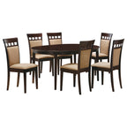 Gabriel 7-Piece Extension Leaf Dining Table Set - Cappuccino