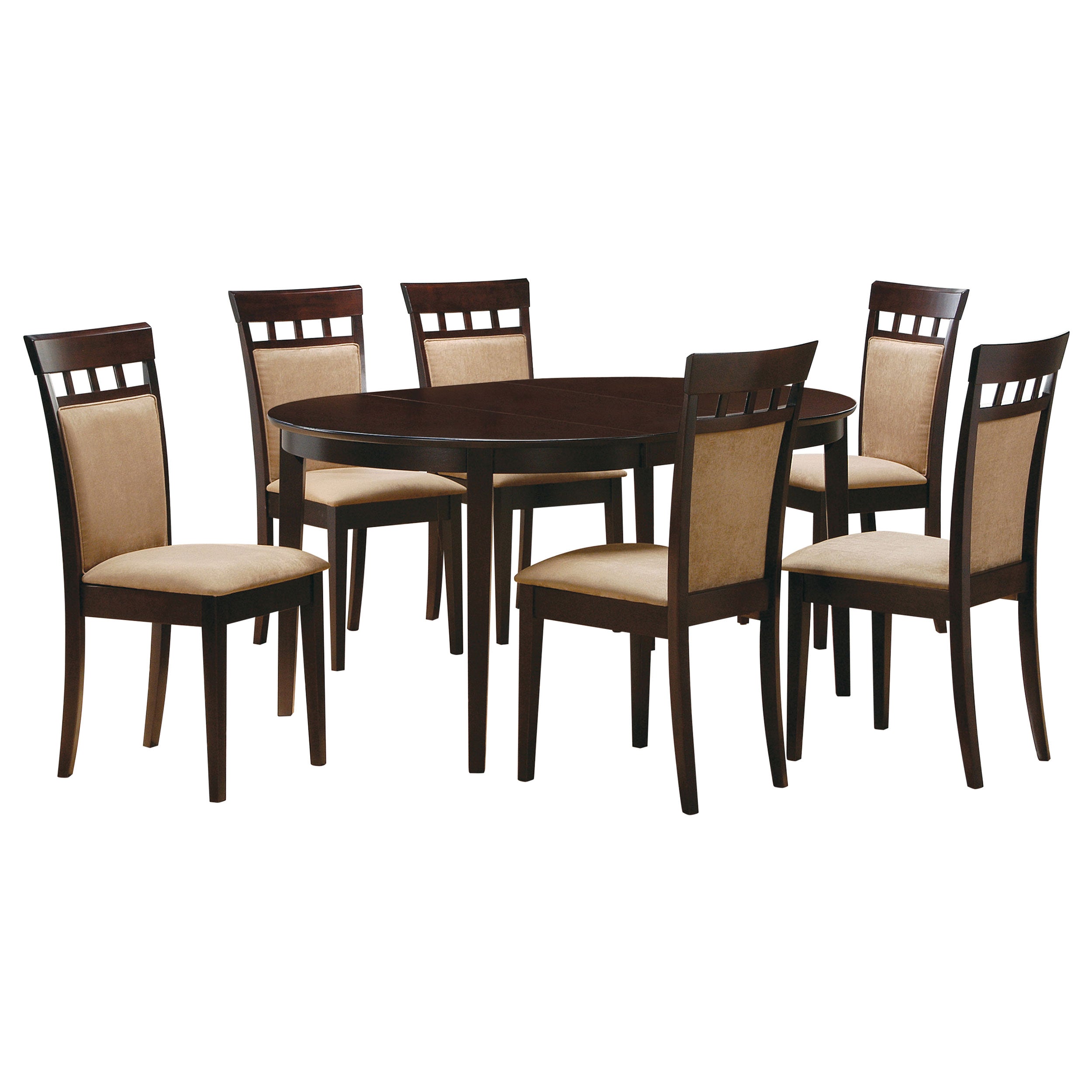 Gabriel 7-Piece Extension Leaf Dining Table Set - Cappuccino