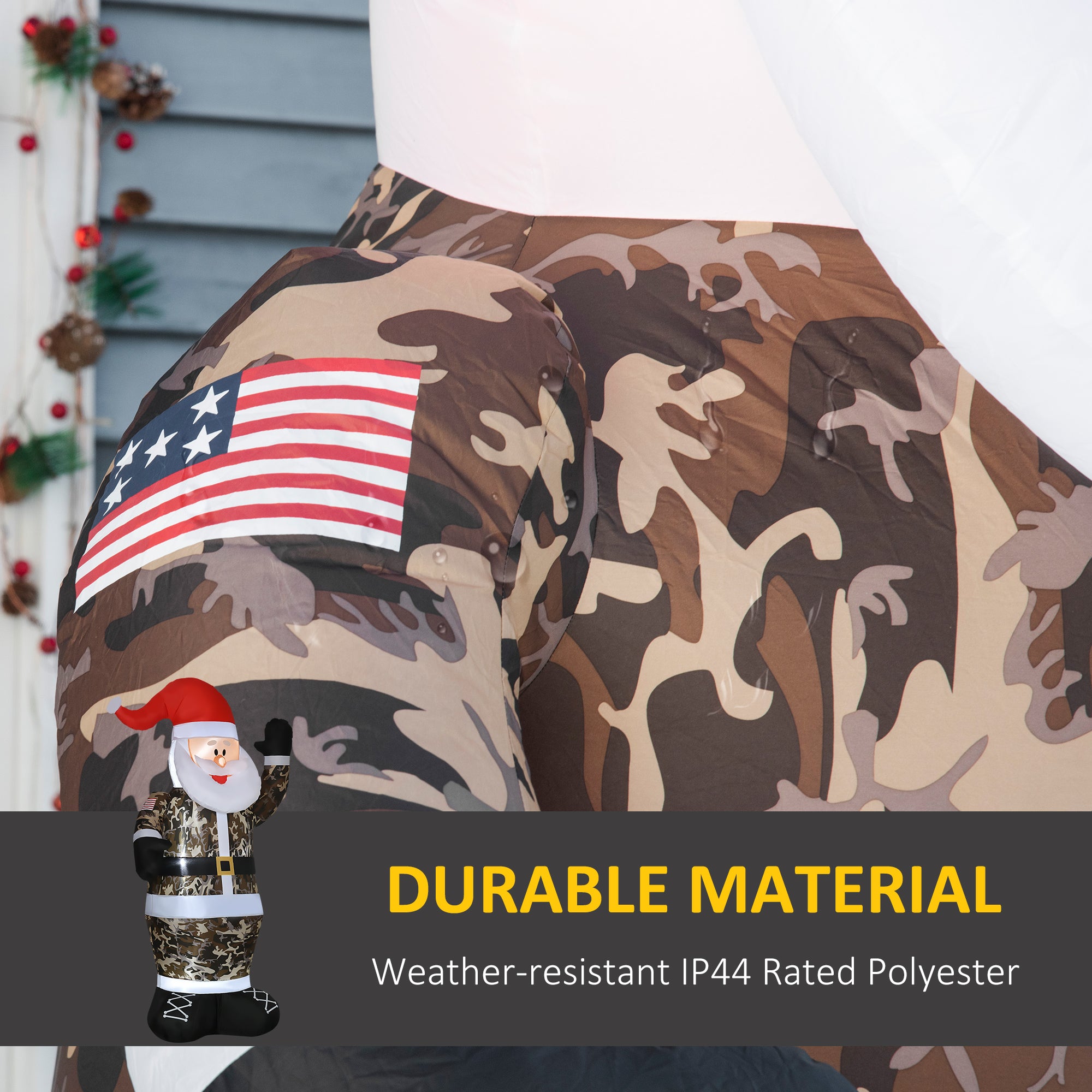 HOMCOM 8' Christmas Inflatable Outdoor Decorations Santa Claus
