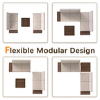 HDPE Outdoor Patio Sofa Set - 3-Piece Modern Conversation Set