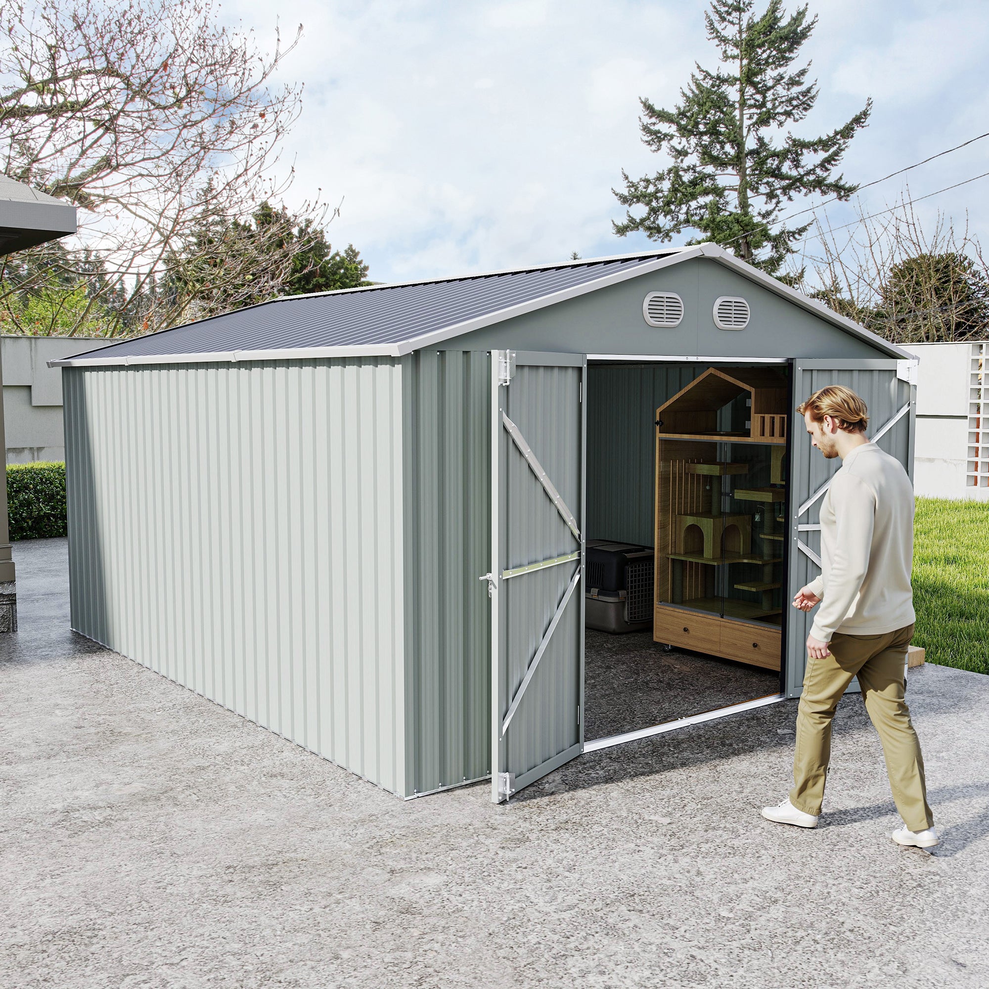10x12 FT Outdoor Metal Storage Shed