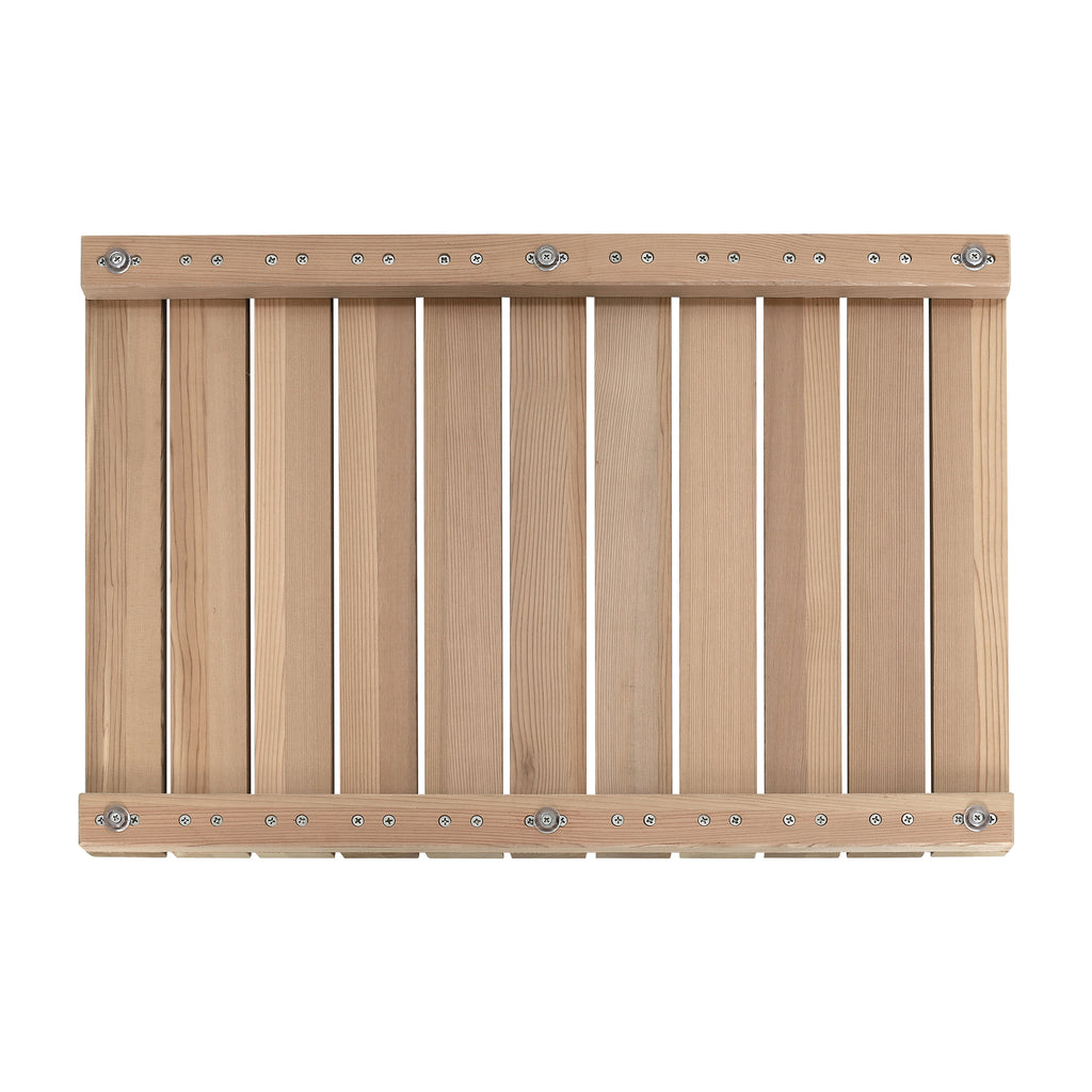 Cedar Wood Shower Mat - Non-Slip Slatted Wooden Bath Mat