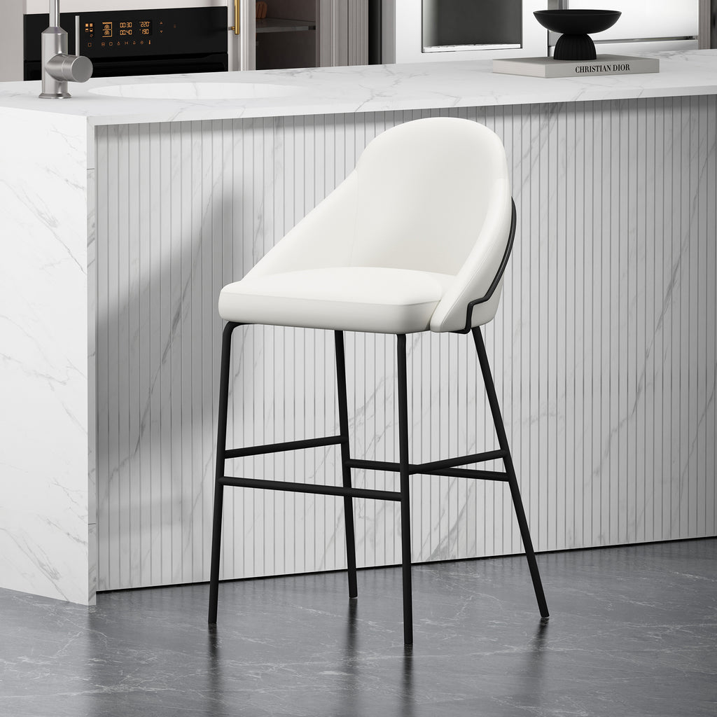 Gracie Metal Upholstered Barstool