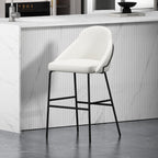 Gracie Metal Upholstered Barstool
