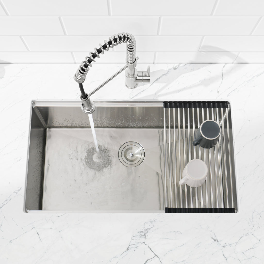 Stainless Steel Kitchen Sink, 30″x19″ Single Bowl