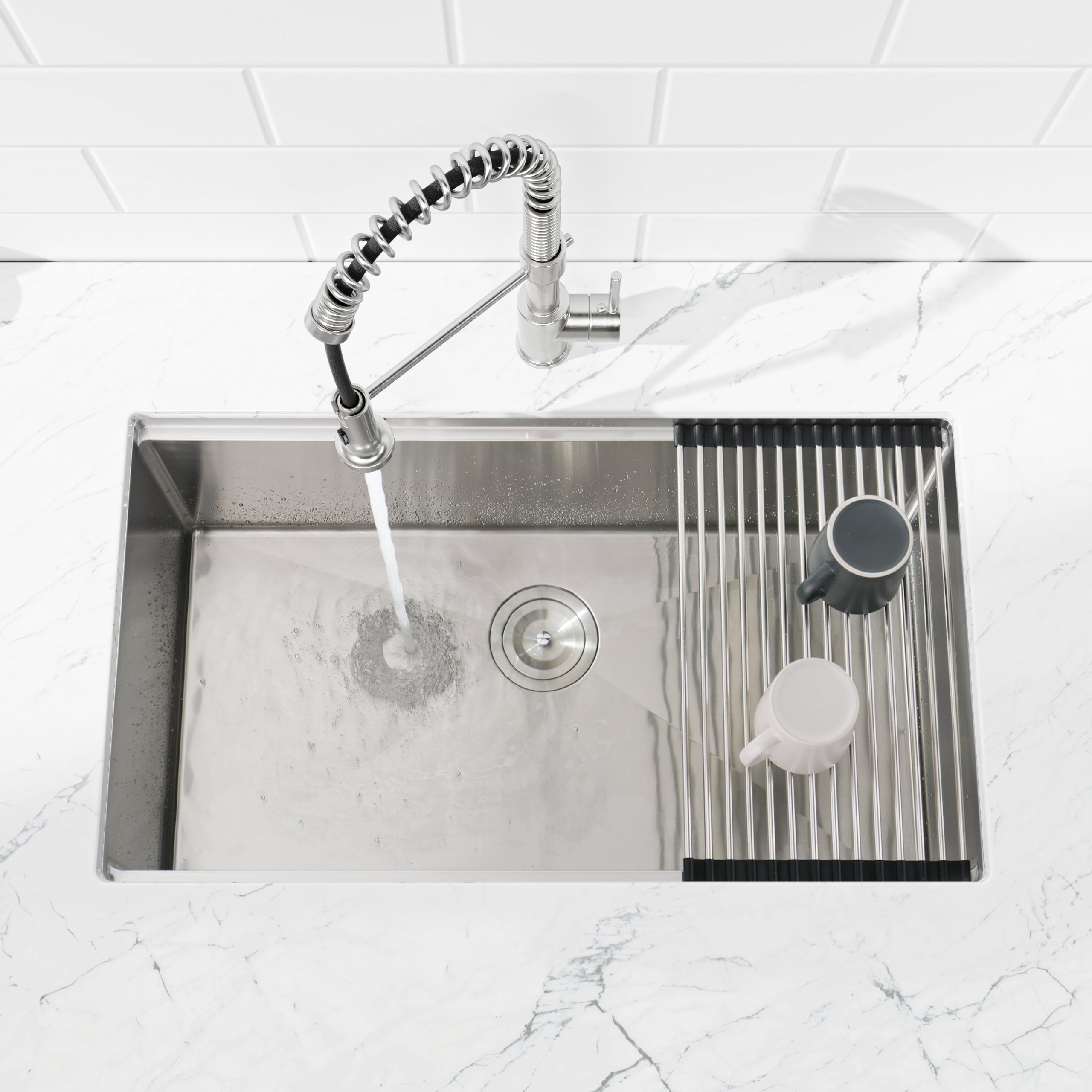 Stainless Steel Kitchen Sink, 30″x19″ Single Bowl