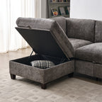 96.5" Sectional Couch with Ottoman