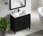 35.5" Bathroom Vanity - Modern Bathroom Cabinet with Basin