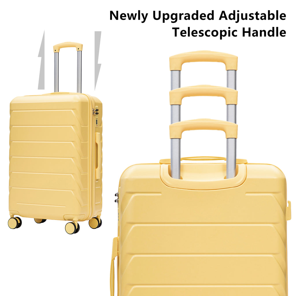 3-Piece Luggage Set (20+24+28 Inch) - Yellow