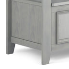 Amherst Solid Wood Entryway Storage Bench in Fog