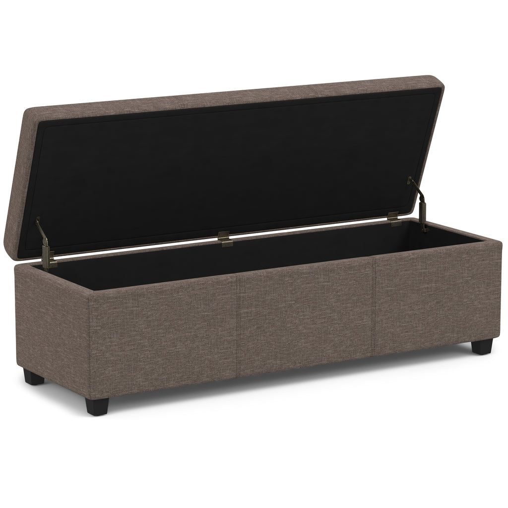 Avalon Extra Large Storage Ottoman Bench - Fawn