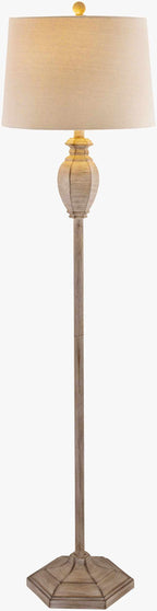 Esmeralda Resin Gray & Beige Floor Lamp