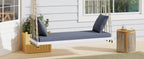 TOPMAX Patio Wooden Swing Chair, Hanging Porch Swing Bench