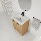 24" Freestanding Bathroom Vanity with Resin Sink