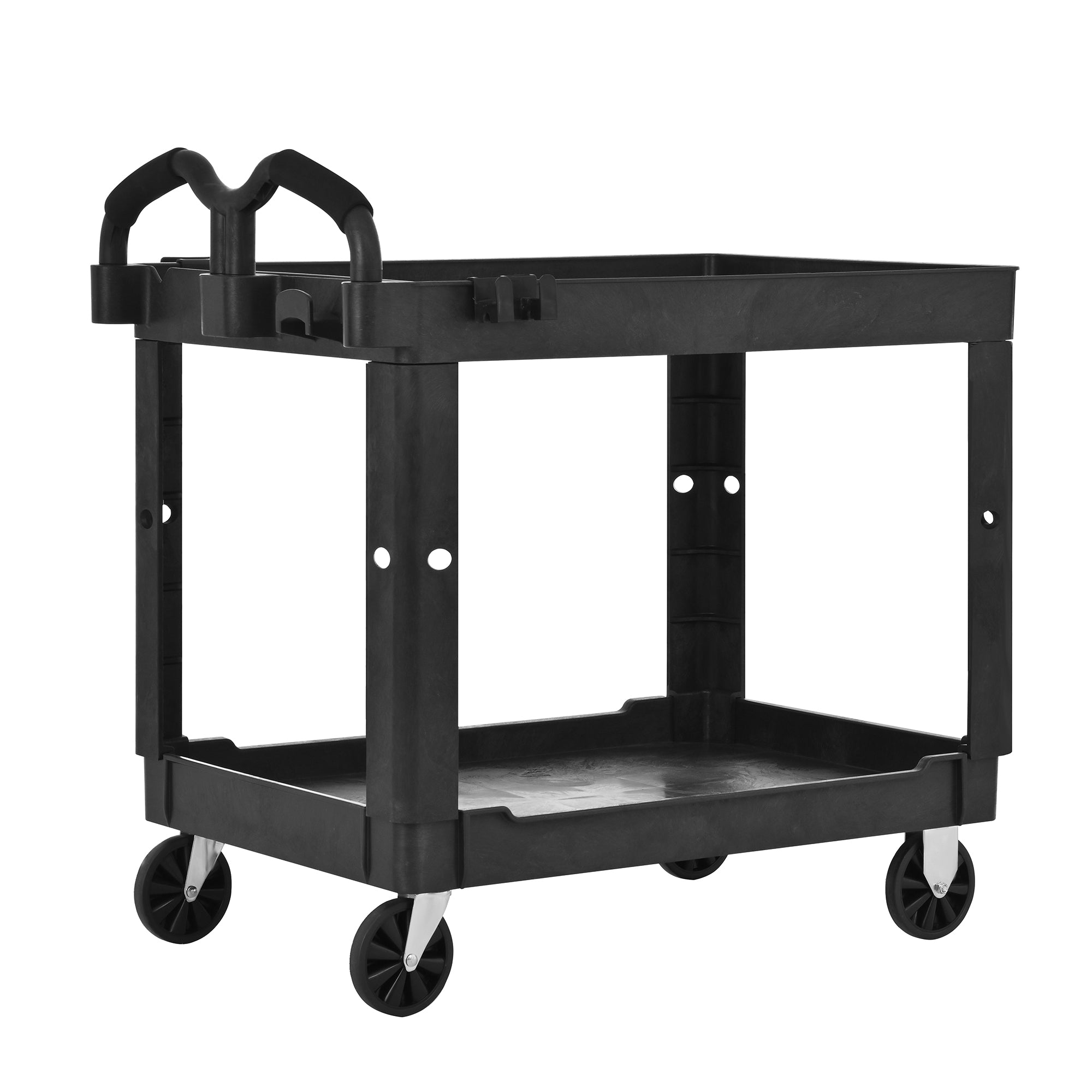 Heavy Duty Tray Top Service Cart With Wheels