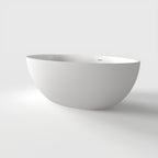 67 Inch Freestanding Solid Surface Soaking Bathtub