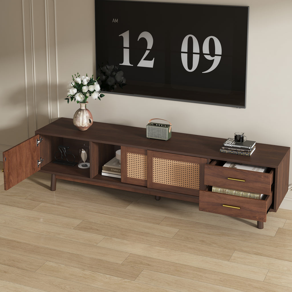 Mid Century Modern TV Stand for 80" TVs