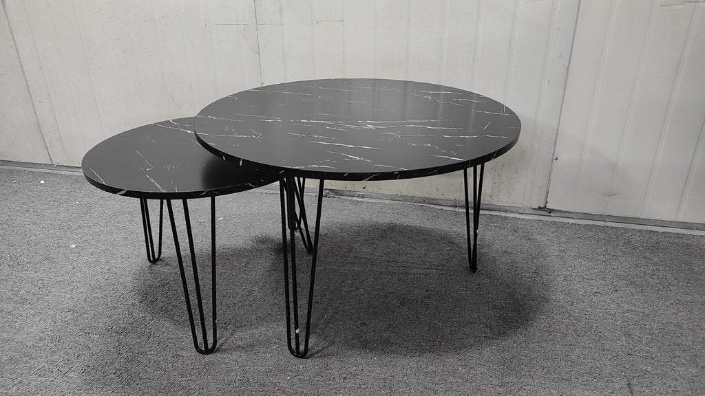 27.56'' Round Nesting Coffee Table Set of 2