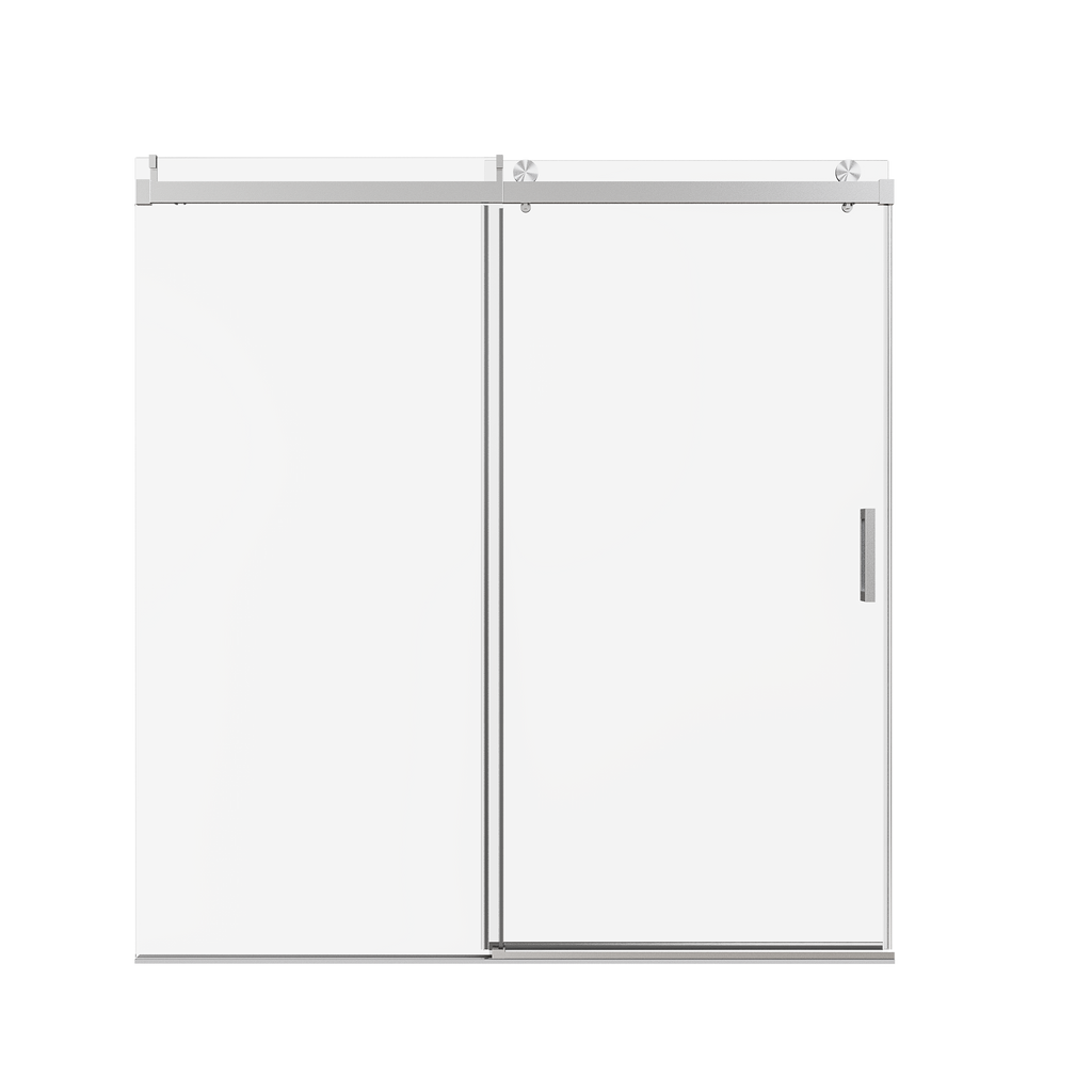 Frameless Single Sliding Soft-Close Shower Doors 68-72" W