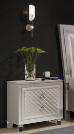 Cross Glam Champagne Nightstand