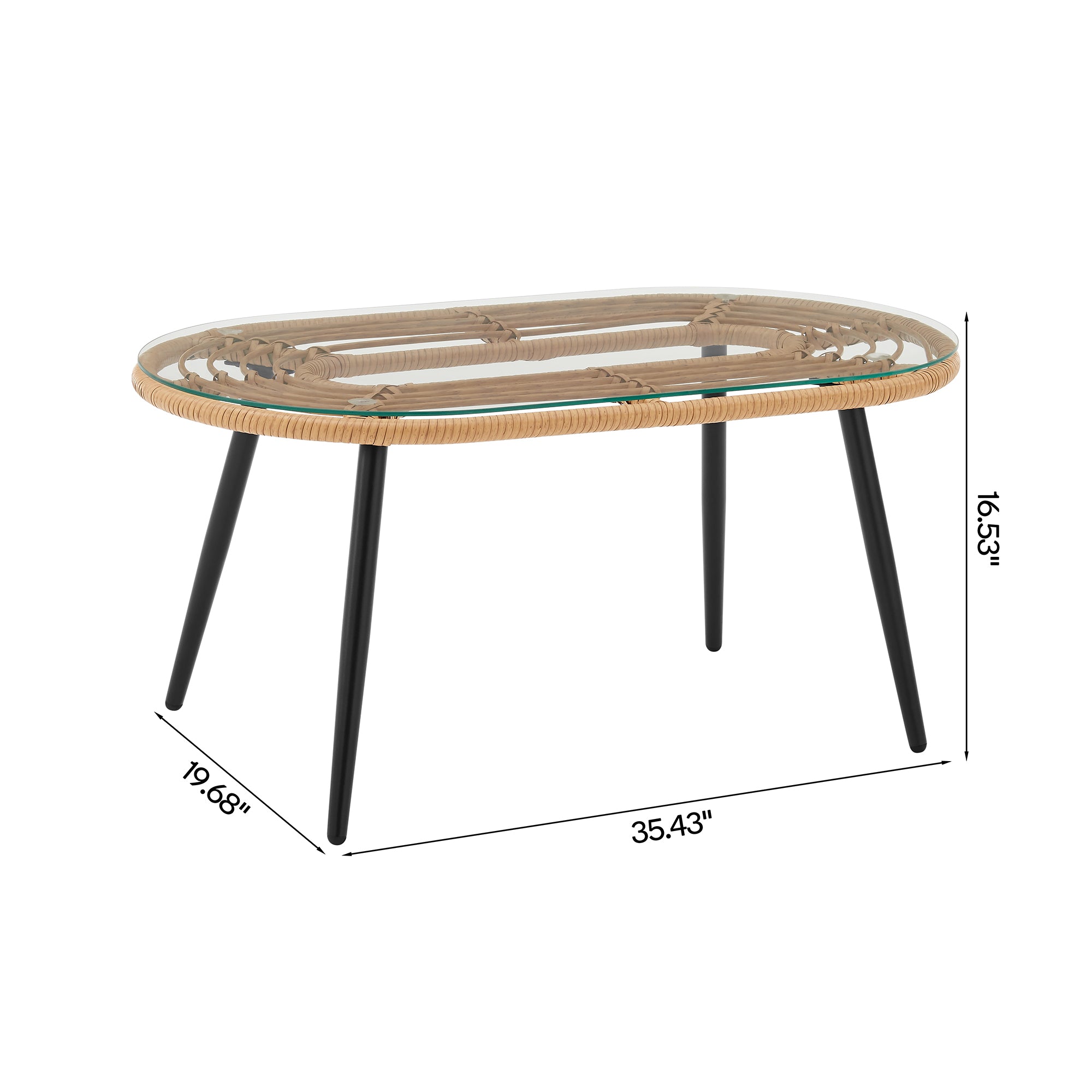 Pine 4-Piece Conversation Set