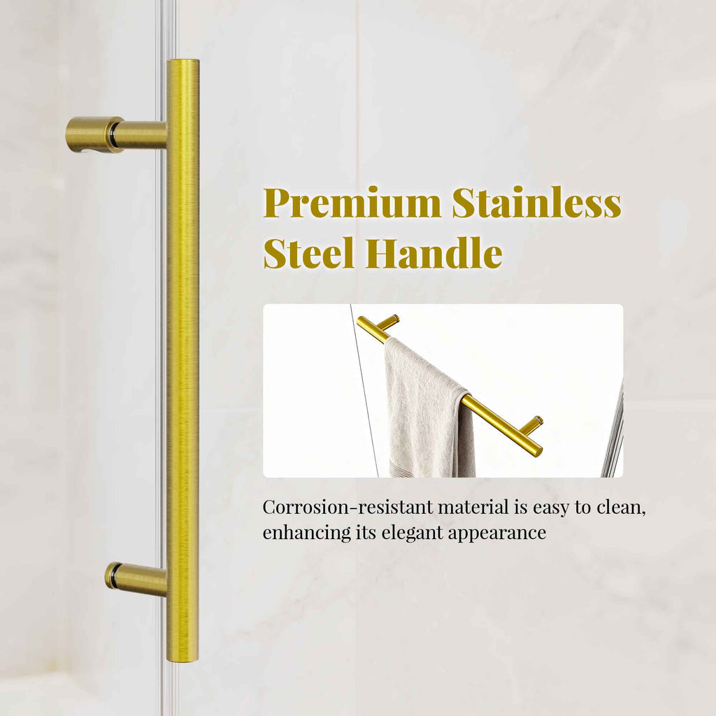 Frameless Single Sliding Shower Doors Without Soft-Close