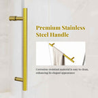 Frameless Single Sliding Shower Doors Without Soft-Close