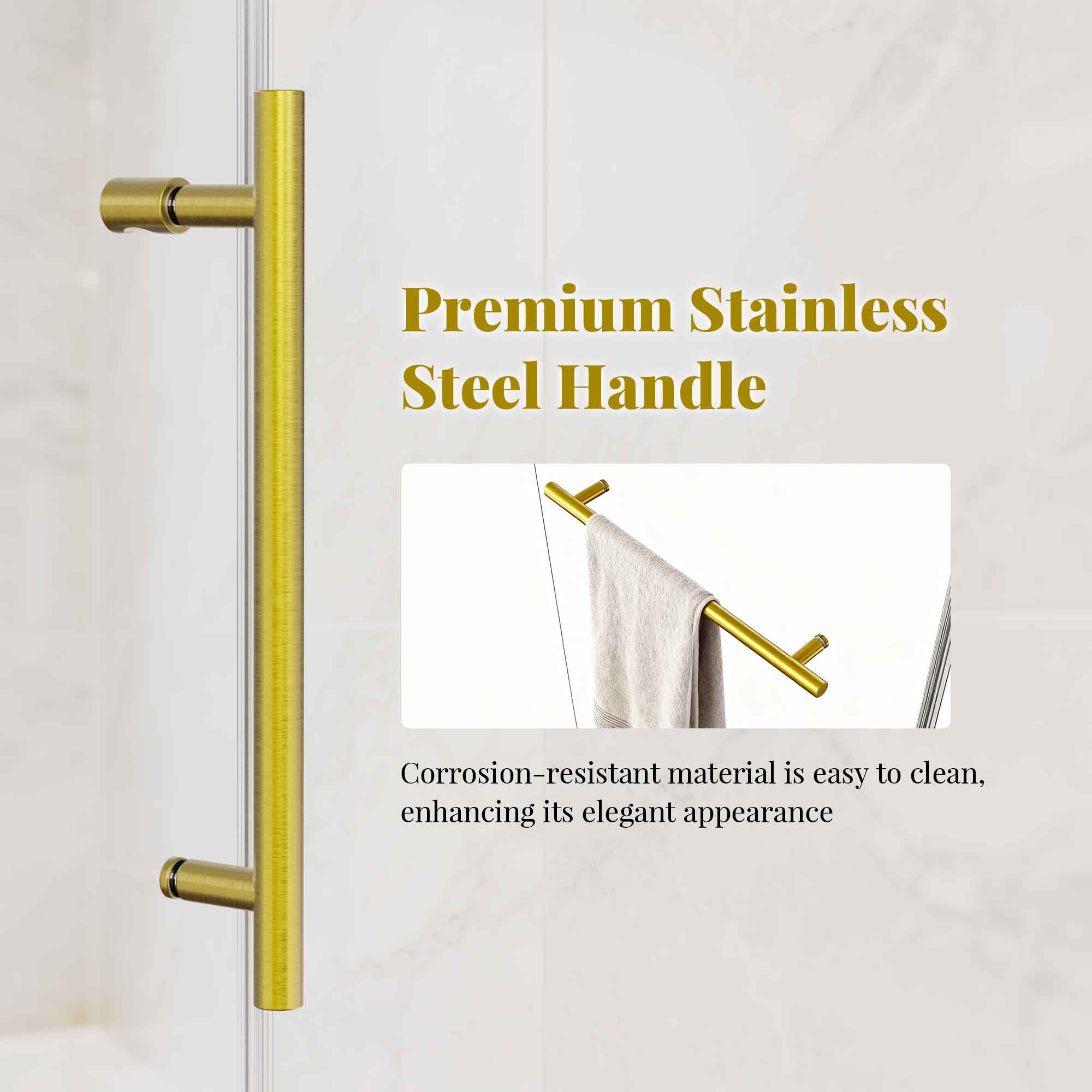 Frameless Single Sliding Shower Doors Without Soft-Close