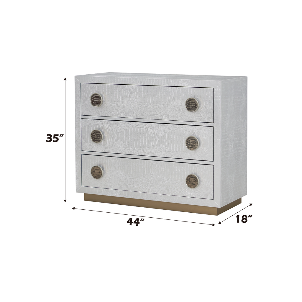 Anpu Faux Leather Cabinet