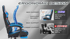 Gaming Chair with Footrest and Lumbar Support