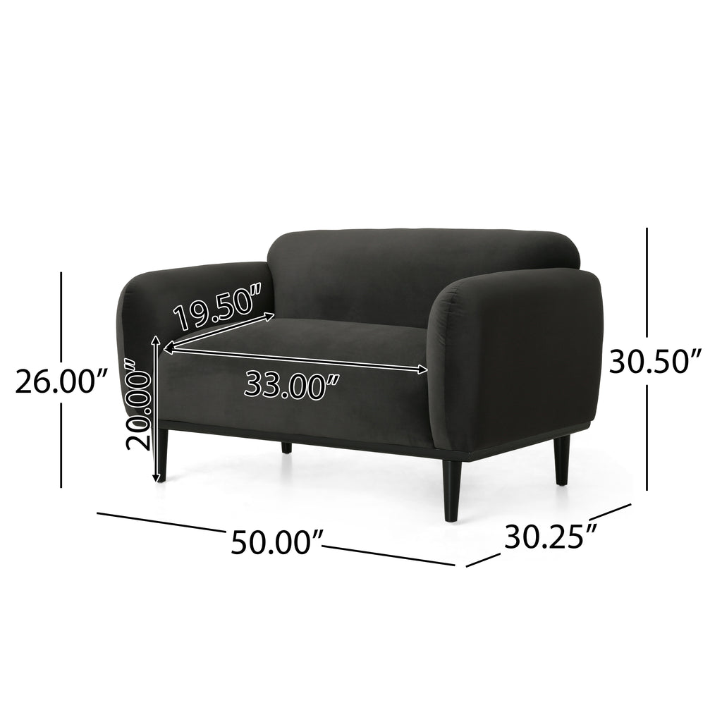 50" Loveseat Sofa - Dark