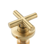 Wall Mounted Dual Handle Bathroom Sink Faucet with Pop-Up Drain