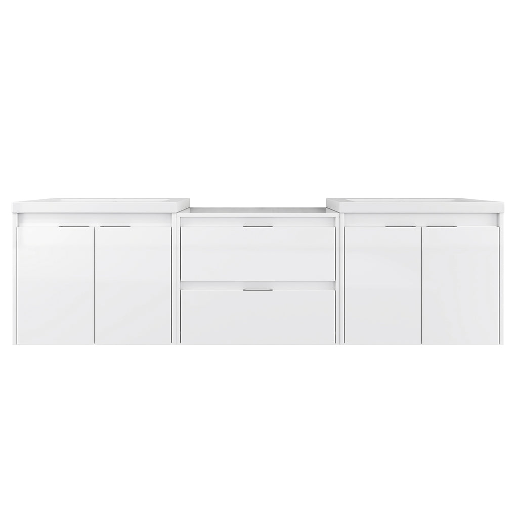 72" Bathroom Vanity With Resin Sink