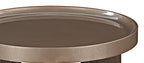 Lakita Dark Blond High Gloss & Smoked Table
