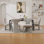 Modern Upholstered Chenille Dining Chair Set of 4