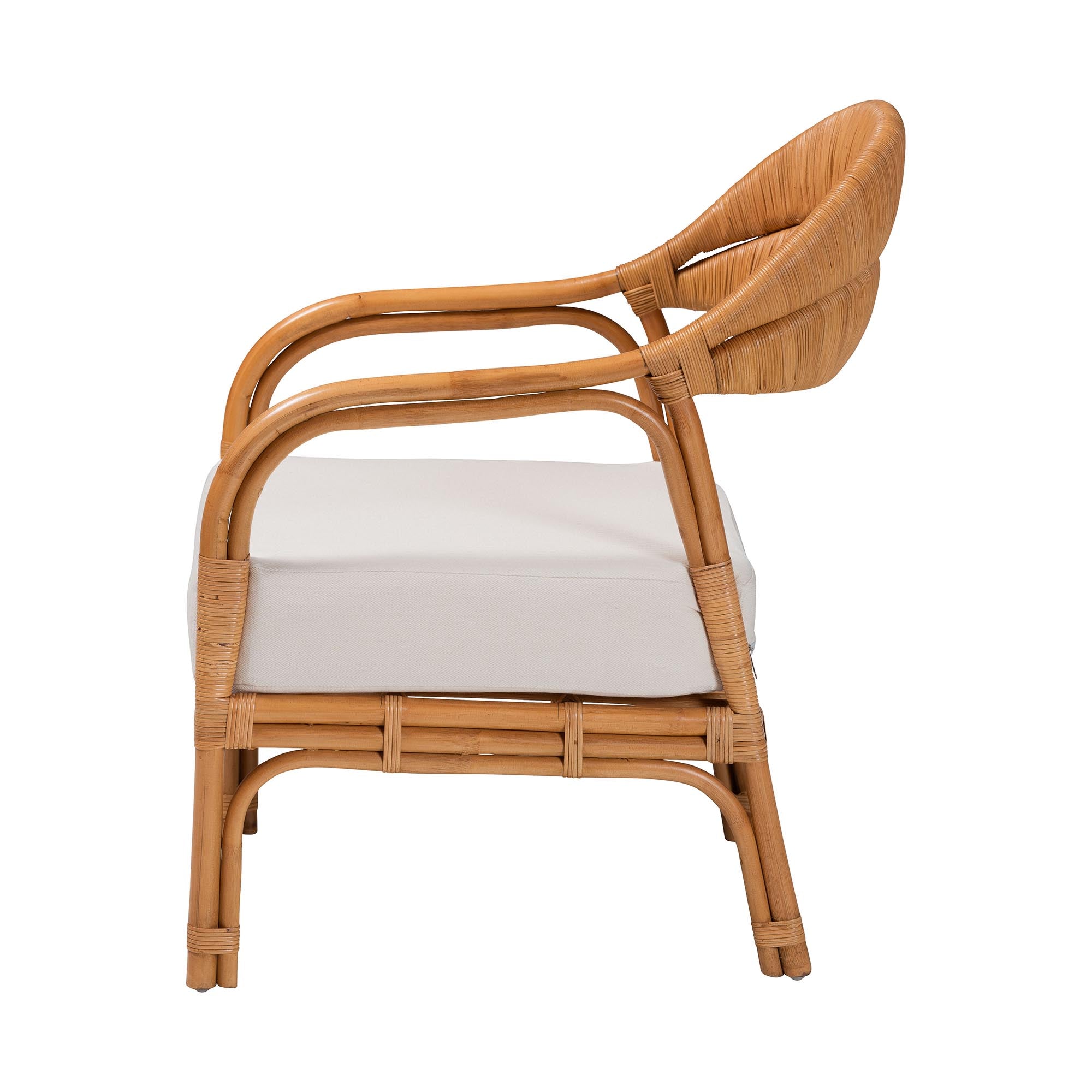 Bohemian Light Honey Rattan Arm Chair