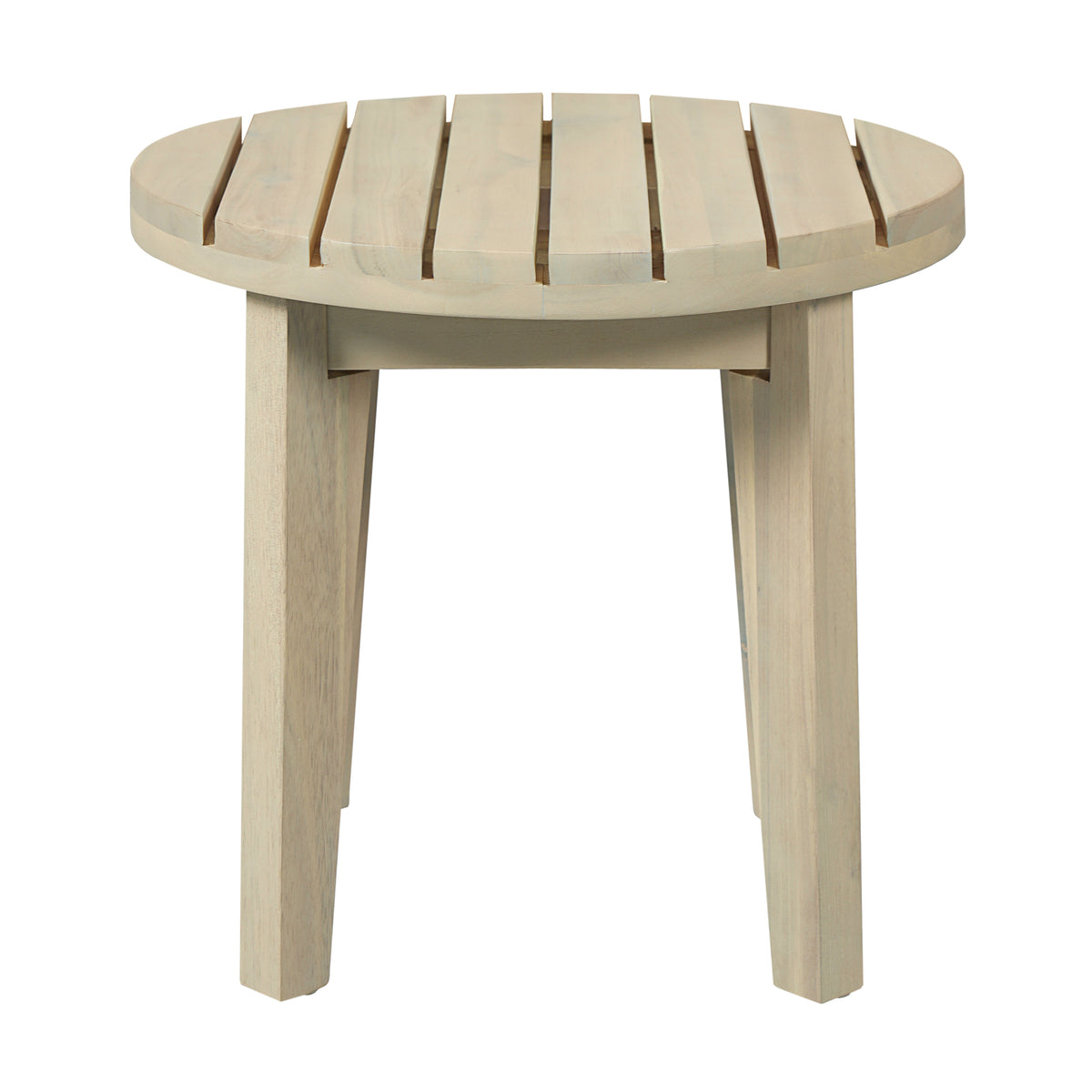 Outdoor 16" Square Acacia Wood Side Table - Light