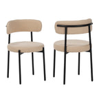 Medieval Modern Dining Chair Set, 4 Pieces, Round Seat Cushions