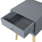 Mid-Century Modern Side Table with 2 Drawers