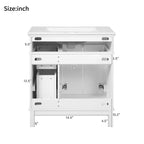 30" Bathroom Vanity with Ceramic Sink