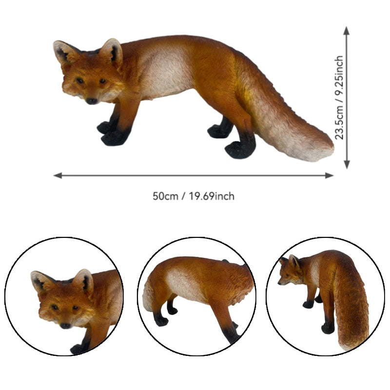 19.69" Long Realistic Fox Statue