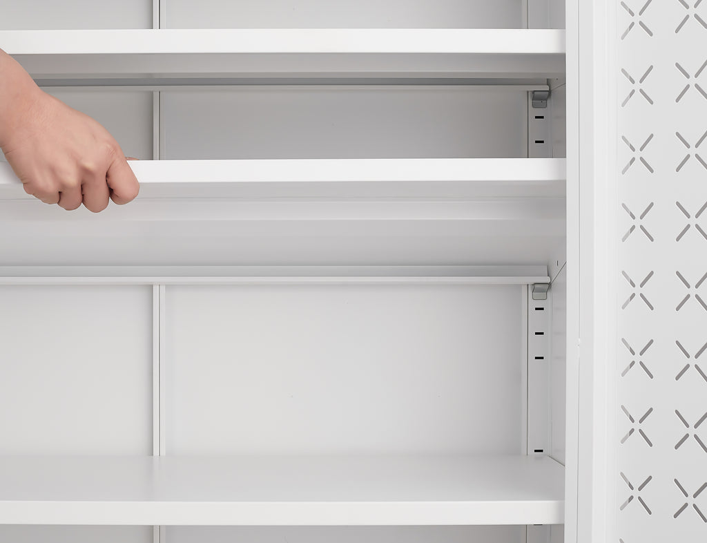 Grid Double Door Shoe Cabinet
