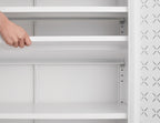 Grid Double Door Shoe Cabinet