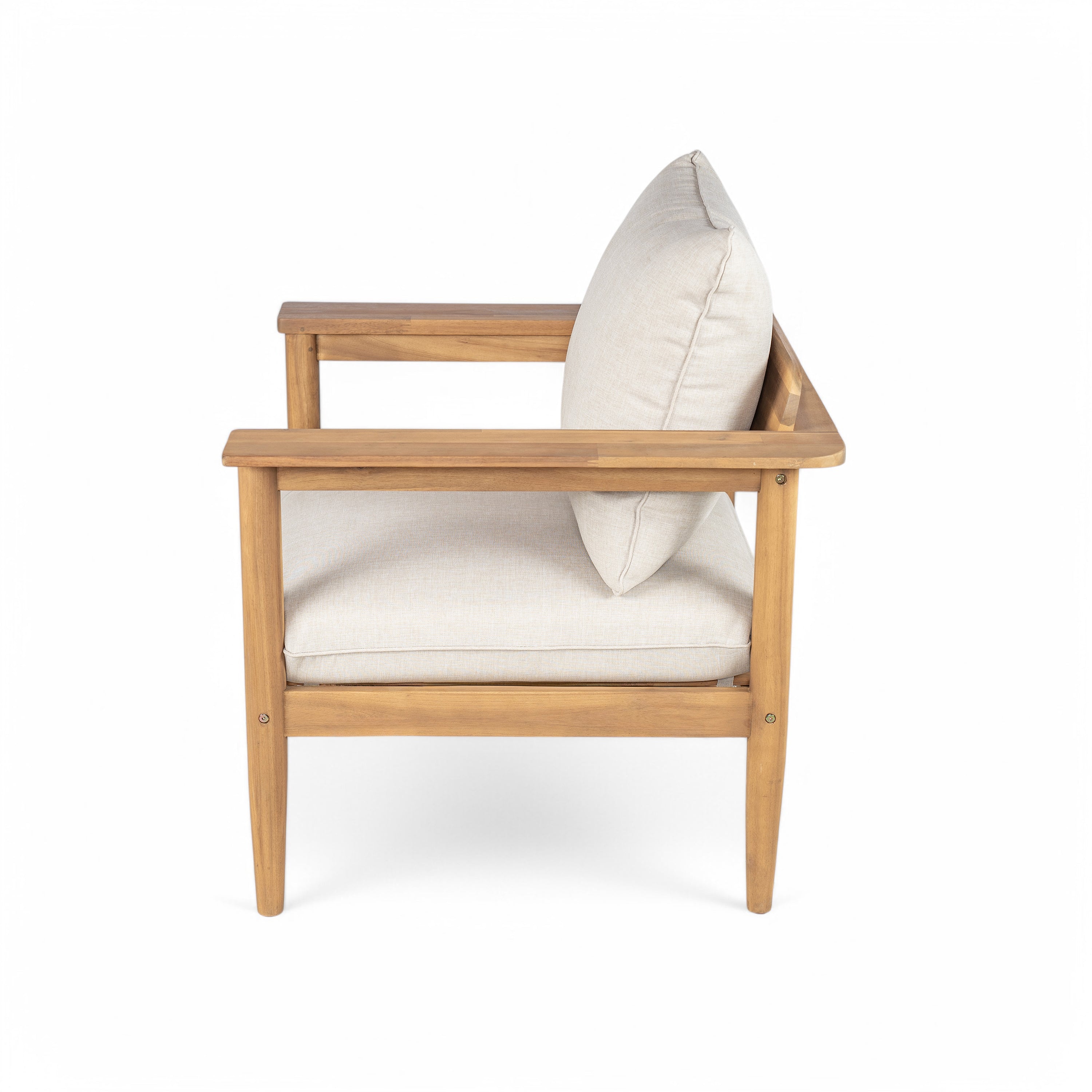 Terassi Outdoor Acacia Wood Lounge Chair, Set of 2