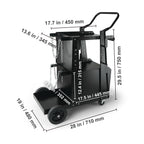 2-Tier Heavy Duty Welding Cart with Anti-Theft Lockable Cabinet