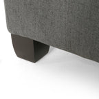 Upholstered Tufted Fabric Storage Ottoman