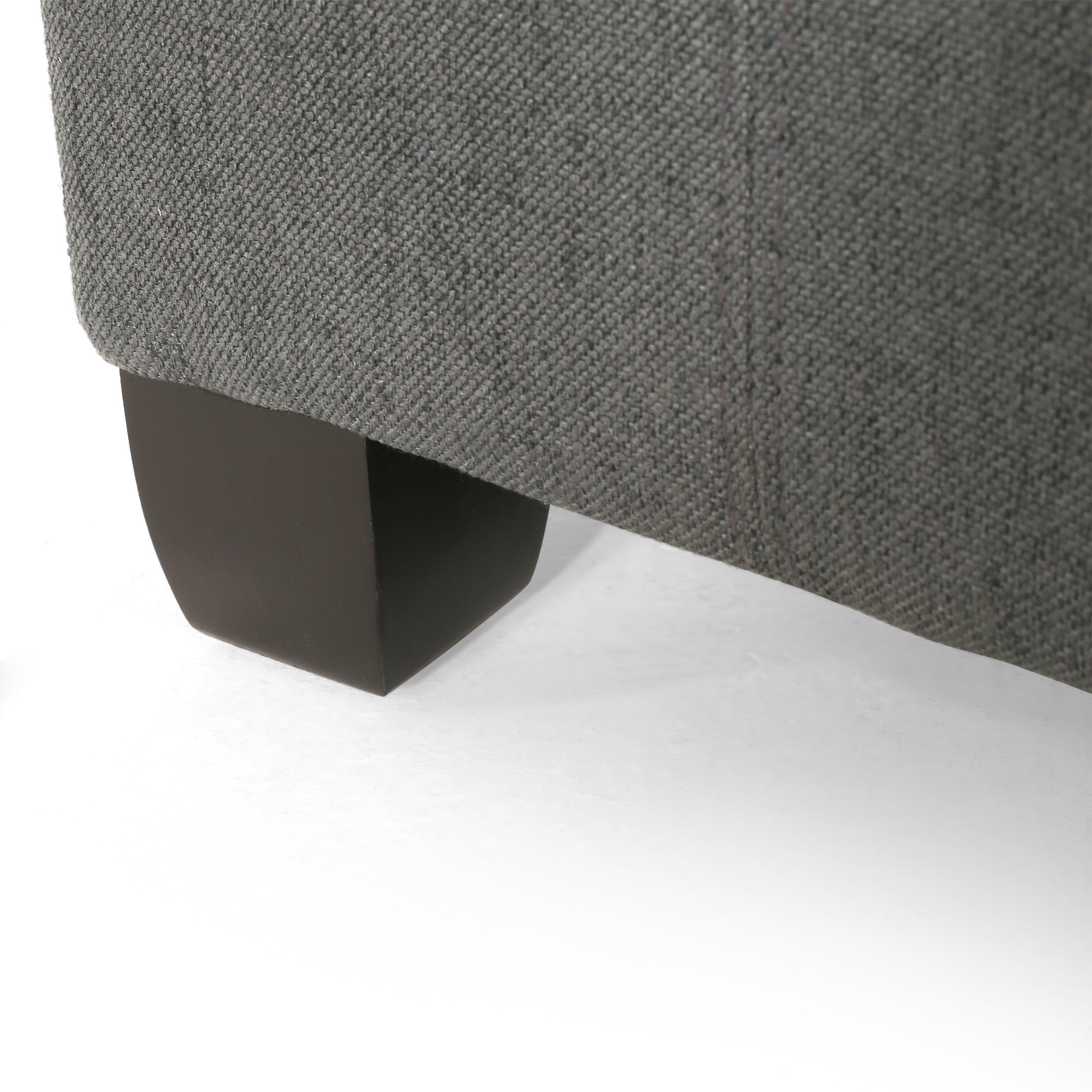 Upholstered Tufted Fabric Storage Ottoman