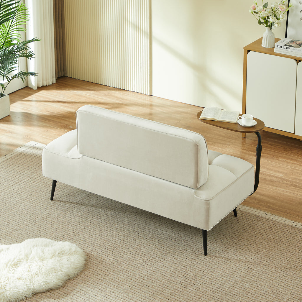 54-Inch Modern Two-Seater Velvet Sofa