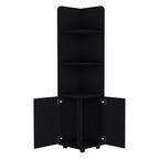 Corner Cabinet 62" Tall with 3-Tier Shelf and 2-Door