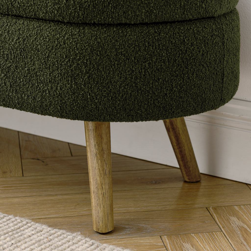 Ottoman Oval Storage Bench